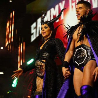 Tay Melo With Professional Wrestler Sammy Guevara