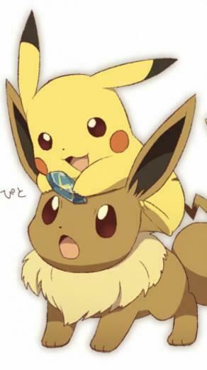 Pikachu And Eevee iPhone Wallpaper