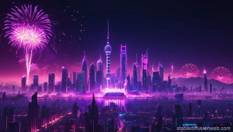 New Year Fireworks Celebration Wallpaper