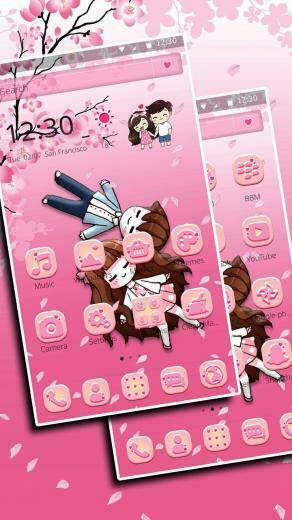 Cute Love 2d Theme For Android Apk