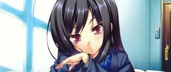 Wallpaper Accel World Kuro Yuki Hime Brunette Face Anime