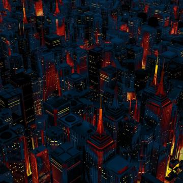 A Dark City Vector QHD Wallpaper Vactual