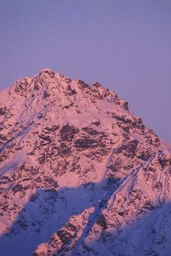 Moonrise Alpenglow iPhone Wallpaper