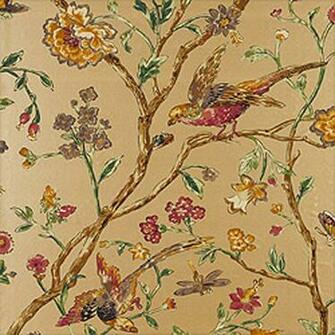 Home Brands Thibaut Great Estates Aviary Metallic Gold