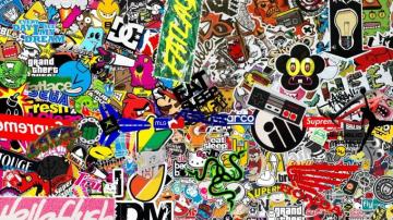 Sticker Bomb HD Wallpaper 1080p Resolution