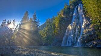 Wallpaper Canada Nature Waterfall River Desktop