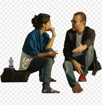 Ndia Grupos Pareja Hombre Mujer Sentada Sentados Couple Sitting