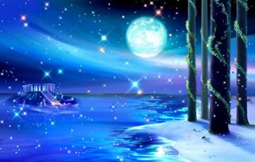 Wallpaper Water Landscape Night Lake Posts The Building Art
