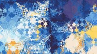 Blue Yellow Abstract Fractal 4k Desktop Wallpaper