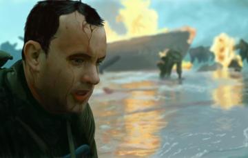 Wallpaper Tom Hanks Saving Private Ryan