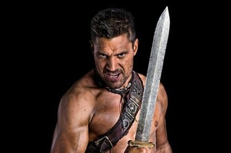 Manu Bennett As Crixus Liam Mcintyre Spartacus In