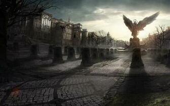 Angelic Statue Headstone Wallpaper