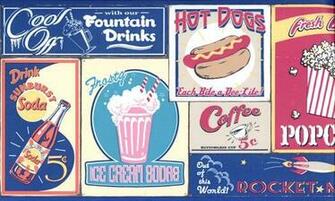 Diner Menu Wallpaper Border Inc