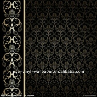 Elegant Chinese Character Room Interior Wallpaper Fiberglass Wall