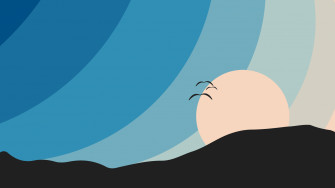 Transform Your Desktop With A Minimalist Horizon Sunset Wallpaper