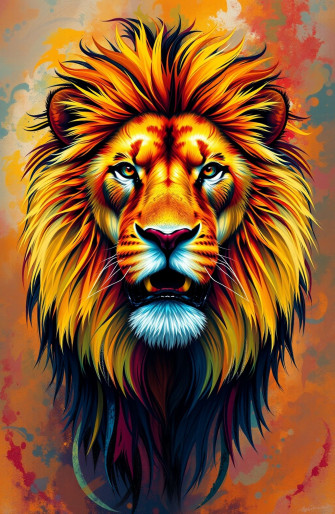 Colorful Lion Wallpaper