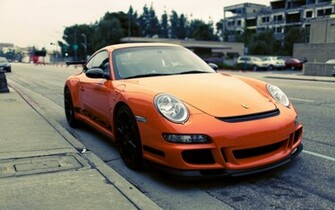 Porsche Gt3 Rs Orange Wallpaper HD Car