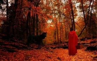 Caperucita Roja Y El Lobo Wallpaper