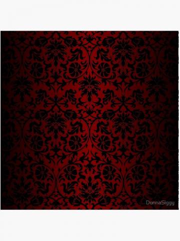 Dark Red And Black Damask Pattern Art Board Print By