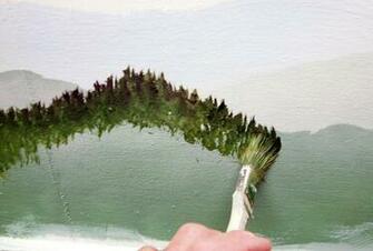 Trackside Scenery Painting A Background