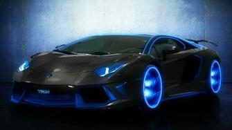 Lamborgini Lamborghini Blue Light Aventador Wallpaper