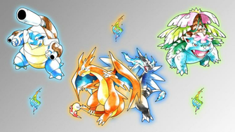 Mega Kanto Starters Wallpaper By Glench