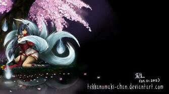 Ahri The Nine Tail Fox Wallpaper By Tekkanomaki Chan