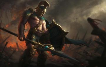 Wallpaper Field Death Warrior Soldiers Helmet Spear Battle