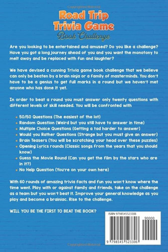 Road Trip Trivia Game Book Challenge A Family Fun Pub Quiz Brain