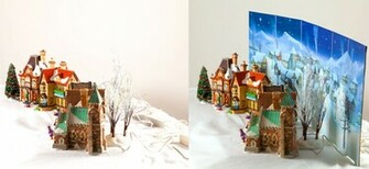 Village Background Bring Your Christmas Halloween