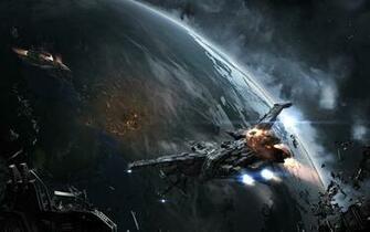 Eve Online Space Spaceship Caldari Battle Wallpaper HD