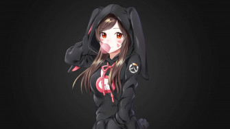 Cute Dark Anime Girl Hoodie Black Aesthetic Wallpaper