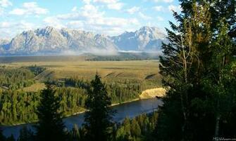 Jackson Hole Mountains And River