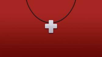 Neon Genesis Evangelion Red Wall Cross HD