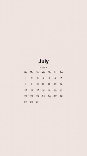 July iPhone Calendar Quote Art