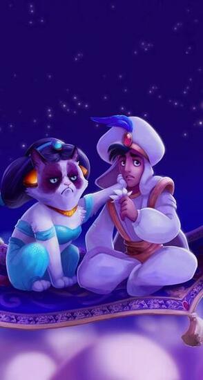 iPhone Wallpaper Entertainment Ios8 Animation Grumpy Cat