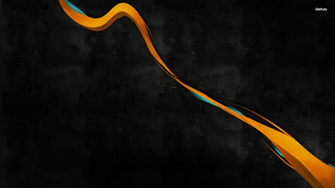 Orange Curve Wallpaper Abstract