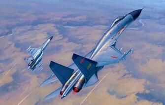 Wallpaper War Art Airplane Painting Aviation Jet Plaf J 11b