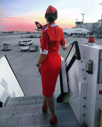 Fly High With An Airline Flight Attendant Wallpaper