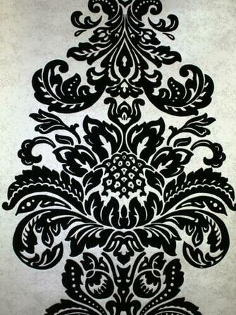 Damask Flocked Wallpaper Crystallised By Kandola Direct