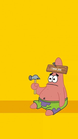 Patrick Star Aesthetic I Love You Spongebob Wallpaper