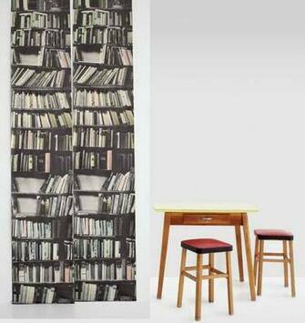 Hand Painted Fake Bookshelves Bookshelf Wallpaper By Deborah Bowness