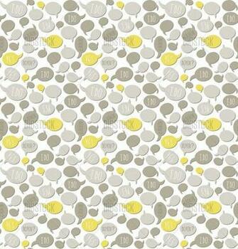 Do You Yes I Gray Yellow Talk Bubbles On White Background Seamless