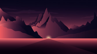 Minimalism Minimalist Mountains Artist Artwork Digital Art HD 4k Wallpaper