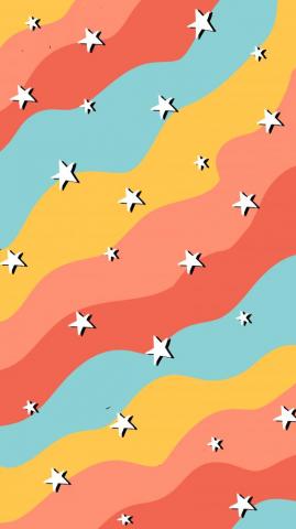 Hippy Star Aesthetic Vertical Wallpaper Drawing