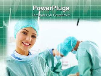 Medical Assistant While An Operation Takes Place In The Background