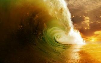 Orange And Green Wave Wallpaper Myspace