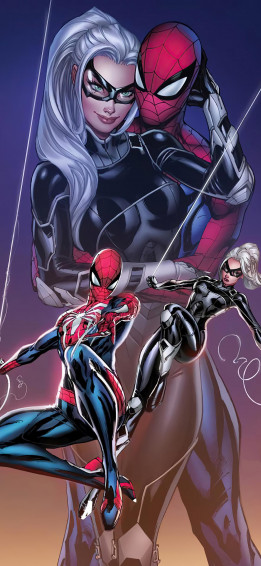 Black Cat And Spider Man iPhone Xs X