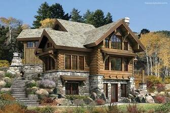 Stock Photos Of House Stone And Rustic Wood Image