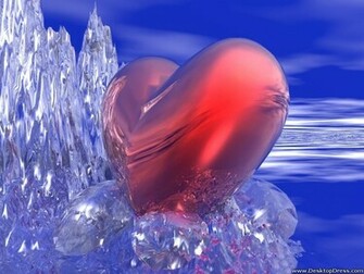 Desktop Wallpaper 3d Background Zing Heart